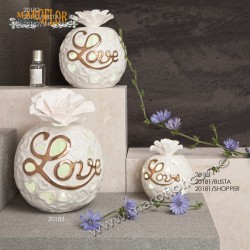 Bomboniera Claraluna 20181 Diffusore Sfera con Fiore Love Cuori Led