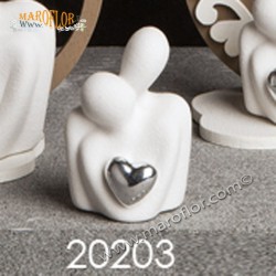 Bomboniera Claraluna 20203 Coppia Busto cuore