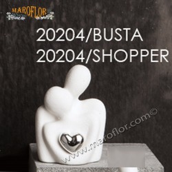 Bomboniera Claraluna 20204 Coppia Busto cuore