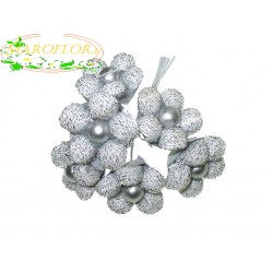 72 Fiori Margherite Imbottite color Argento diametro 3cm x nozze d'argento o 25? anniversario matrimonio