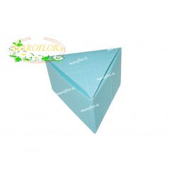 Triangolo Astuccio Bomboniera per Torte 6,5cm Azzurro Celeste