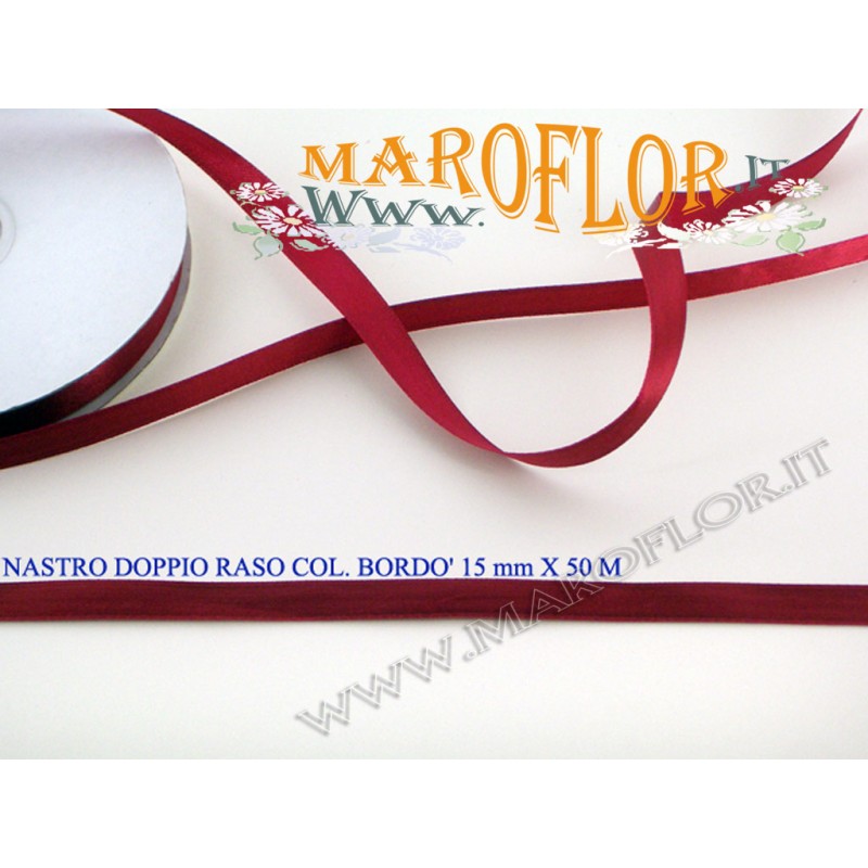 Nastro Doppio Raso Bord? 15mm x 50 metri